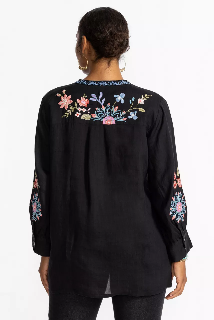 Johnny Was HENLEY VOYAGER TUNIC Black