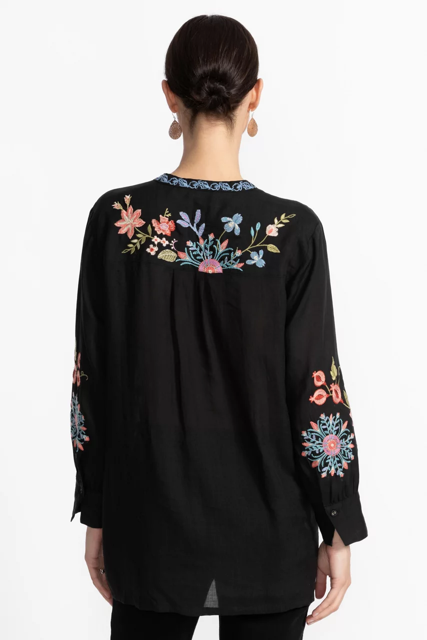 Johnny Was HENLEY VOYAGER TUNIC Black