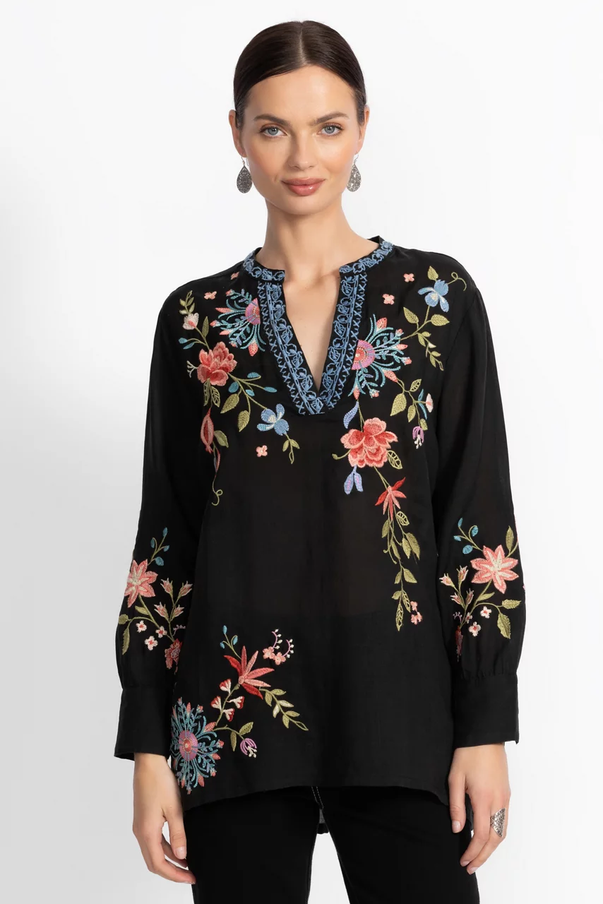 johnny was HENLEY VOYAGER TUNIC Black