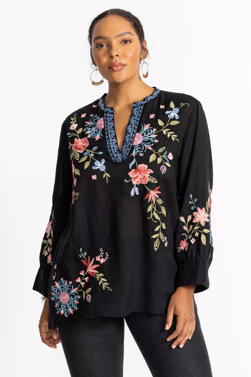 johnny was HENLEY VOYAGER TUNIC Black