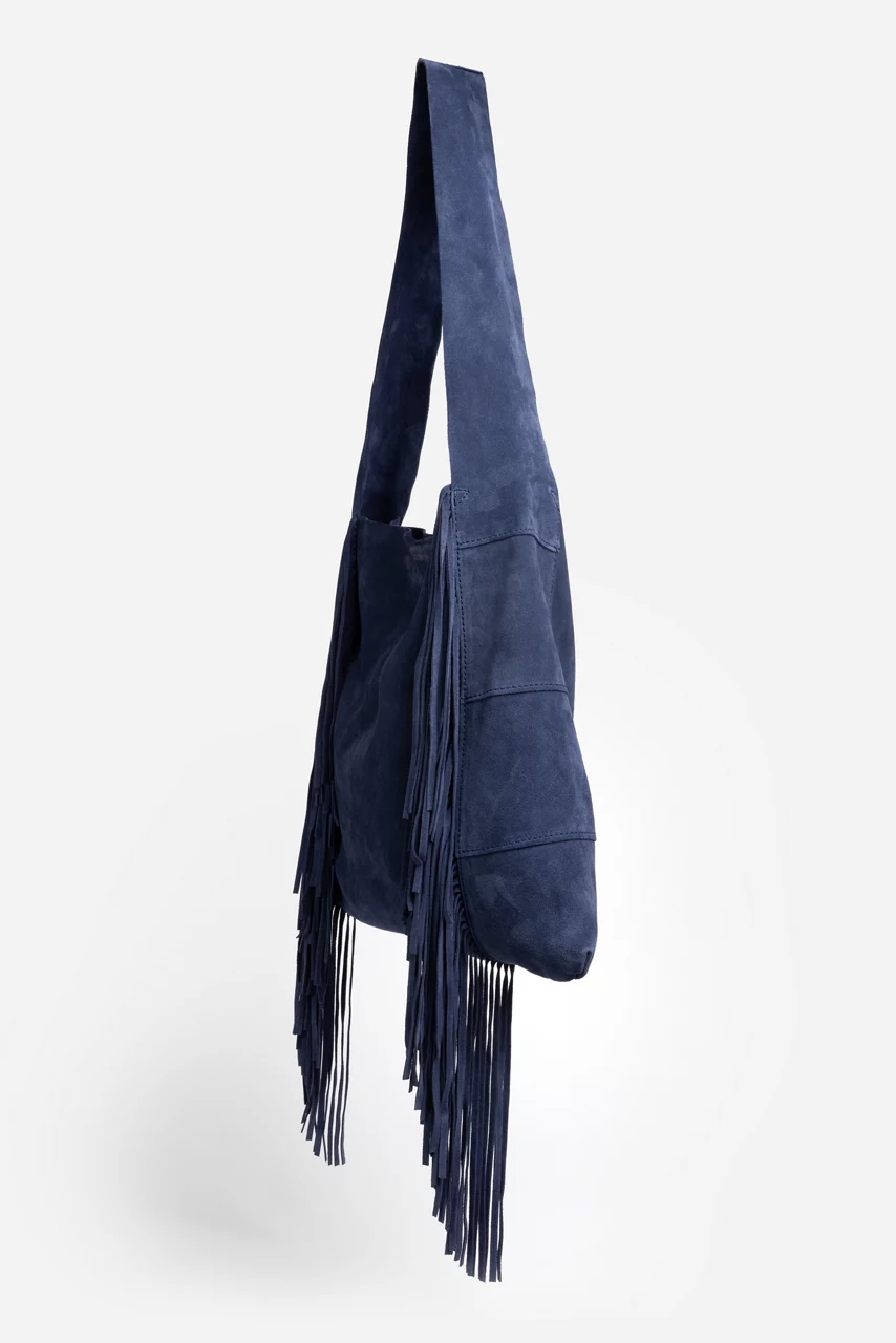 Johnny Was ITALIAN SUEDE FRINGE HOBO Oceano