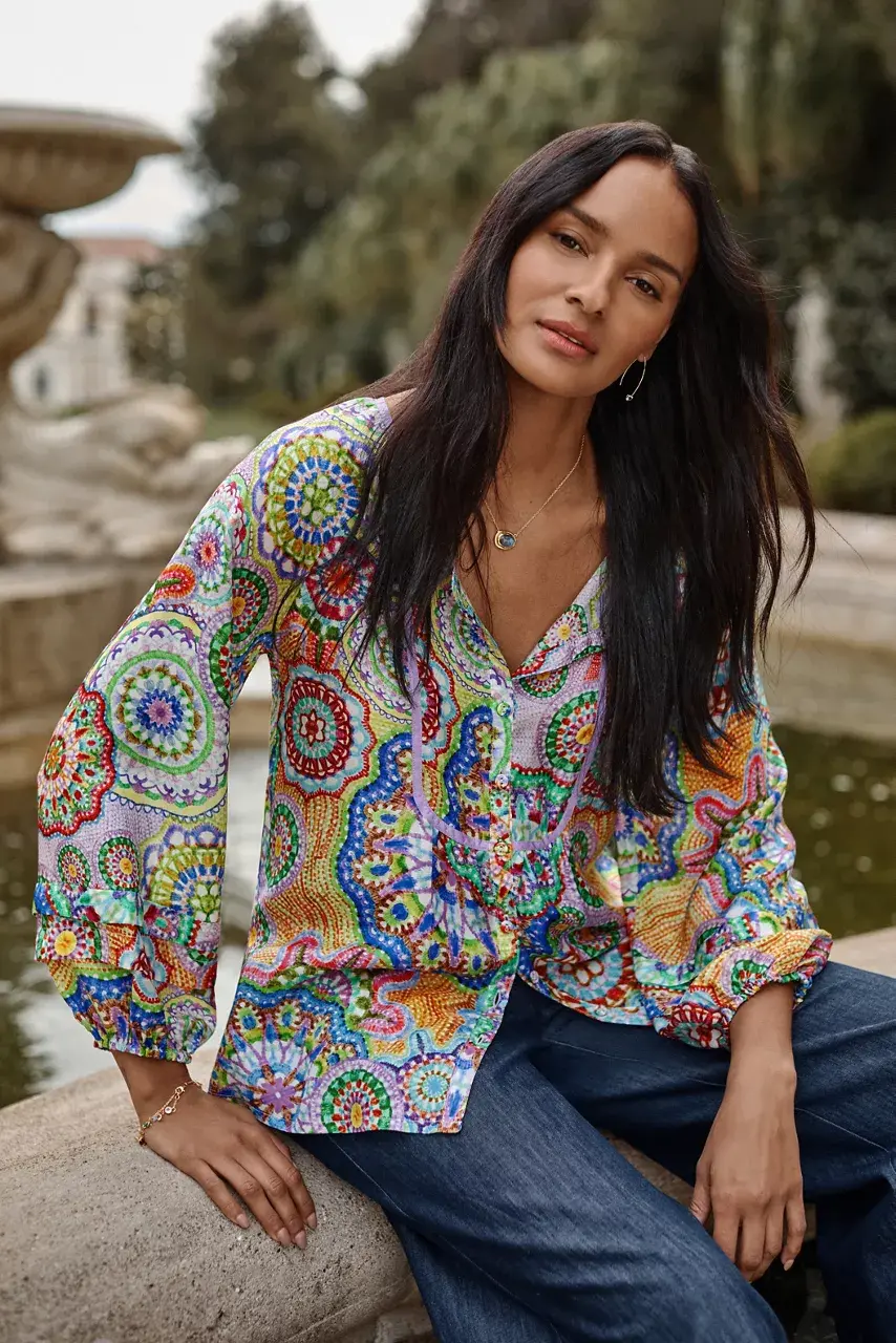 Johnny Was JANNIKA SHIRT Naperron Print