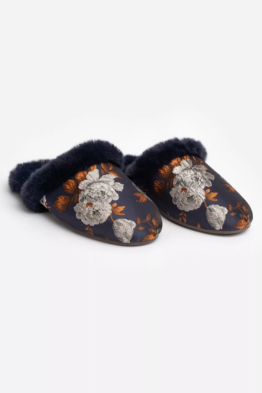 Johnny Was JAQUARD MULE SLIPPER Navy