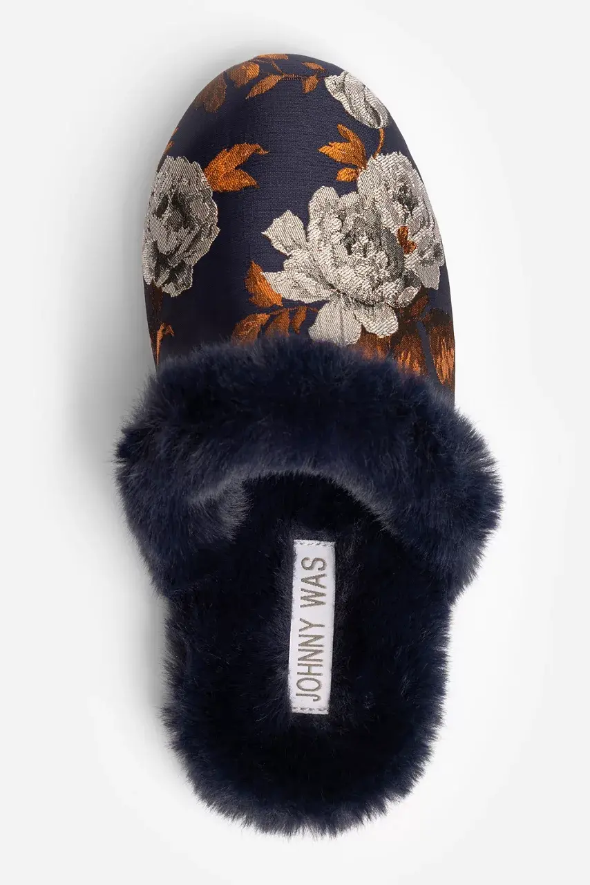 Johnny Was JAQUARD MULE SLIPPER Navy