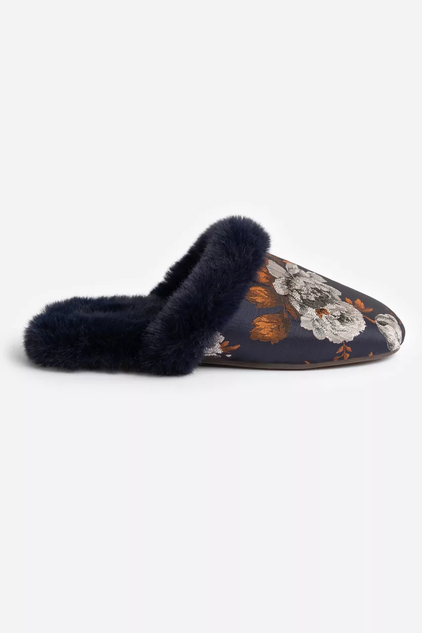 johnny was JAQUARD MULE SLIPPER Navy