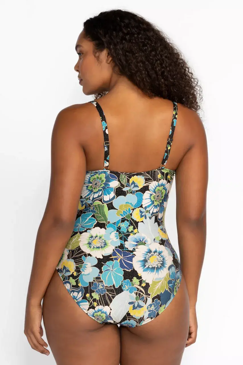 Johnny Was JENN RUCHED ONE PIECE Jenn Glittery