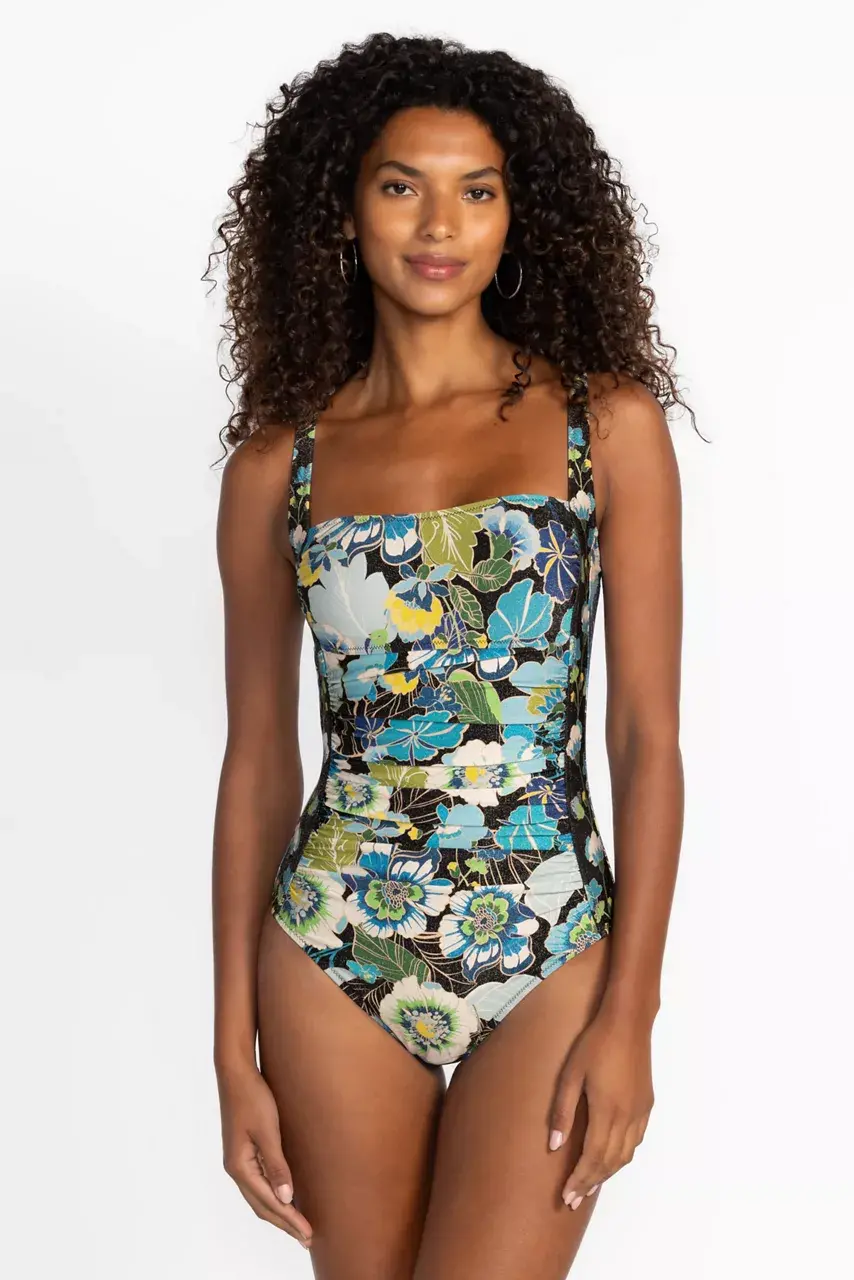 johnny was JENN RUCHED ONE PIECE Jenn Glittery