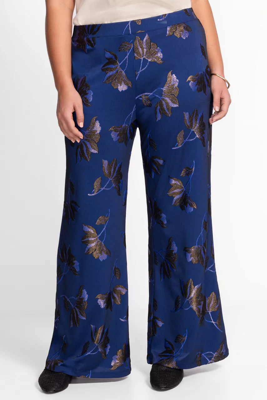 Johnny Was JENNA METALLIC EASY PANT Midnight Blue