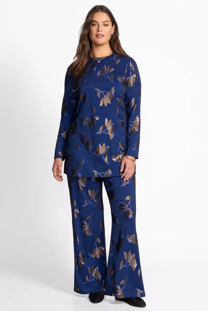 johnny was JENNA METALLIC EASY PANT Midnight Blue