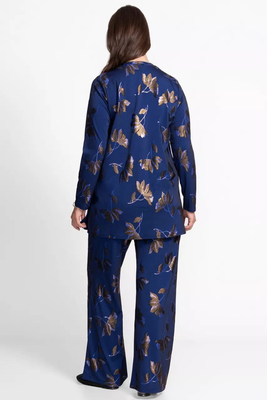 Johnny Was JENNA METALLIC TUNIC Midnight Blue