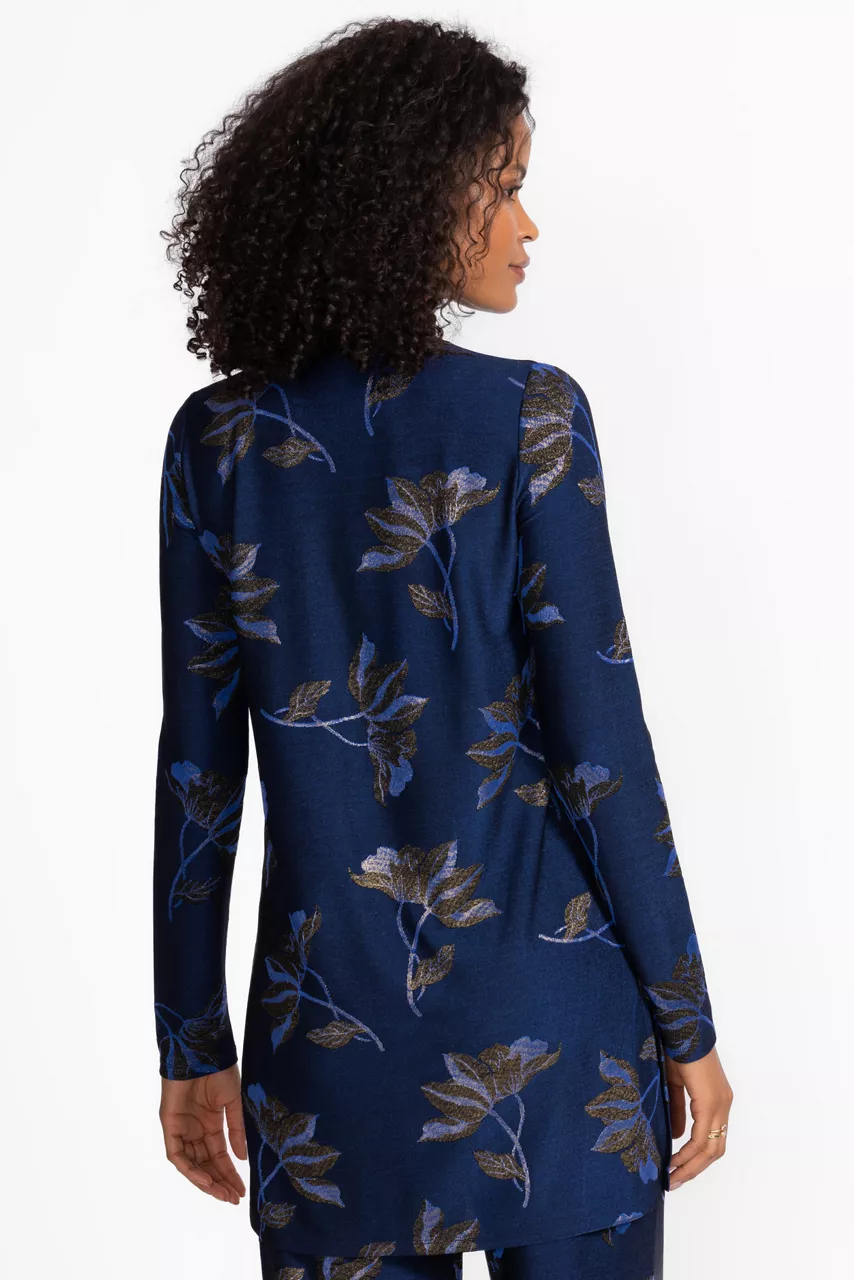 Johnny Was JENNA METALLIC TUNIC Midnight Blue