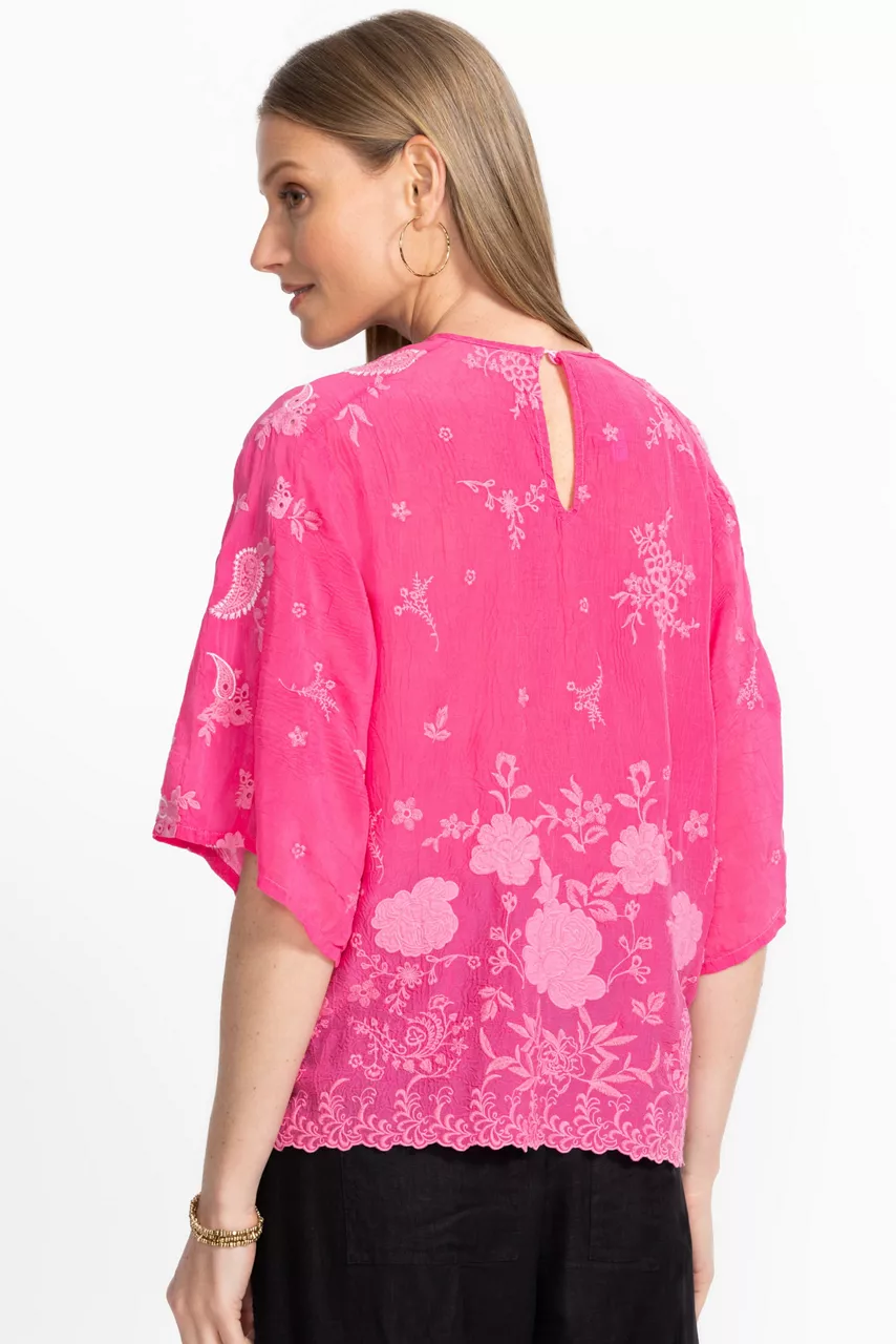 Johnny Was JONET BLOUSE Raspberry Sorbet