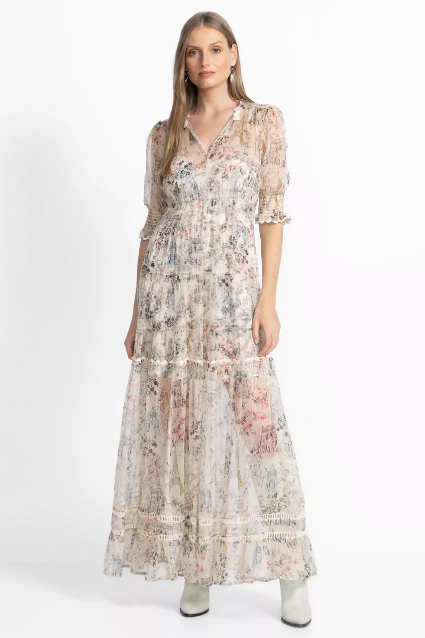 Johnny Was JULIA TIERED MAXI DRESS Louise
