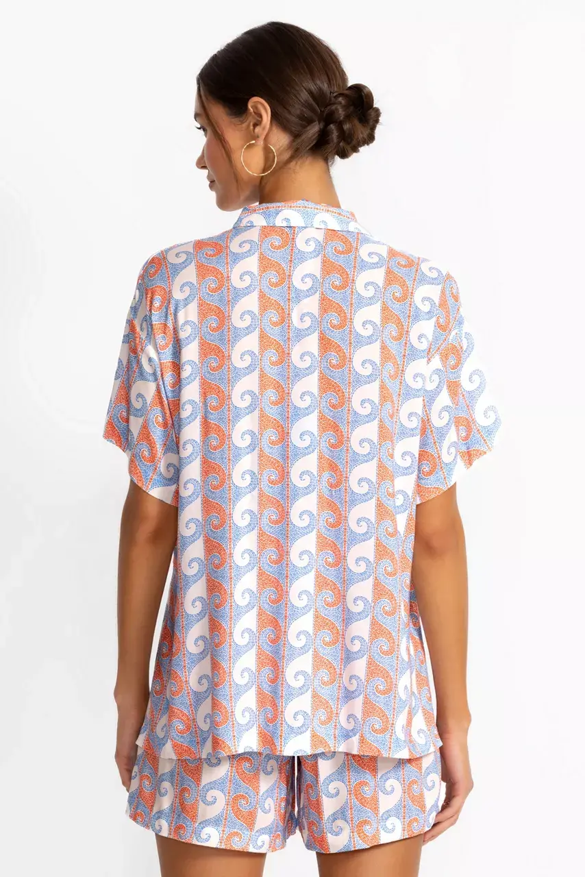 Johnny Was JW X PAOLITA CAMP SHIRT Circes Wave