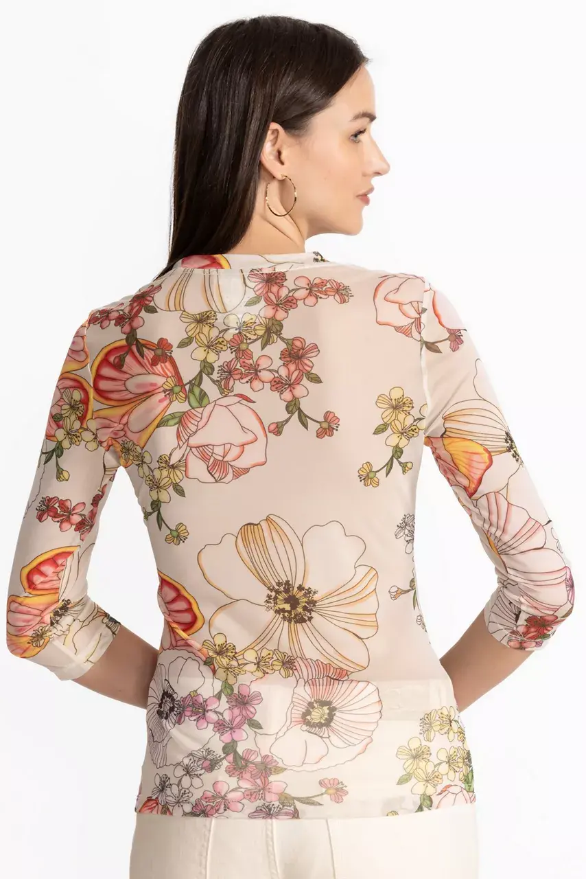 Johnny Was KAIA MESH TEE Rosabelia