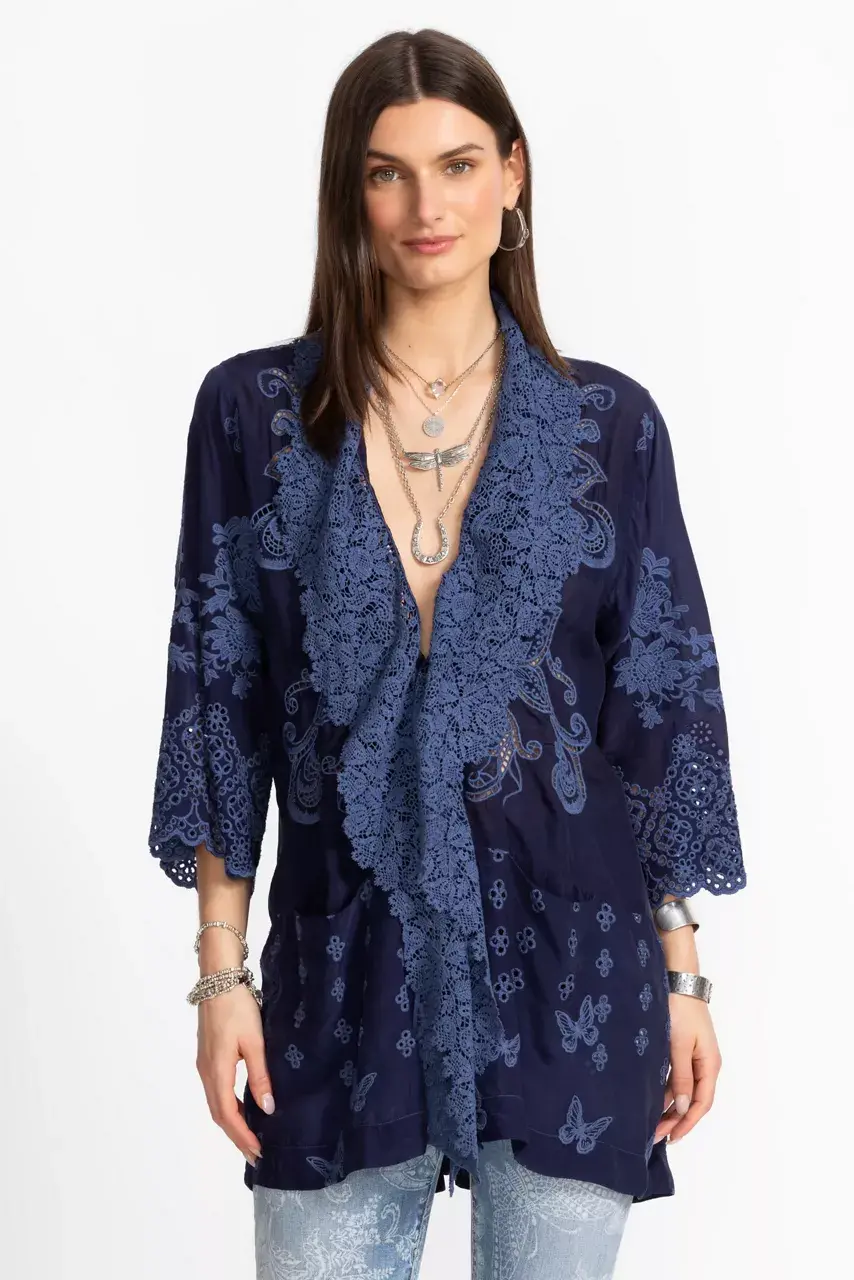 johnny was KALLIA KIMONO Blue Night