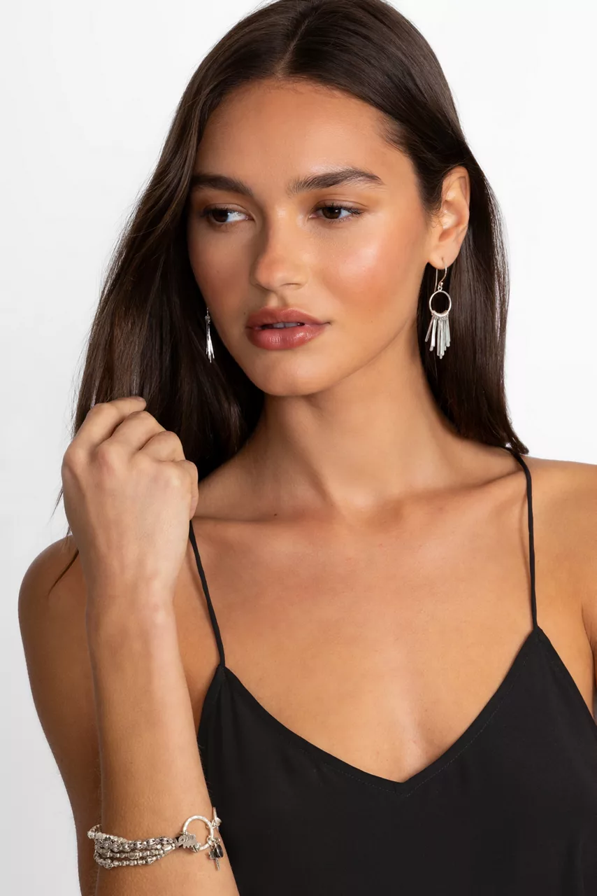 Johnny Was KAREN CHARM BEADED BRACELET Silver