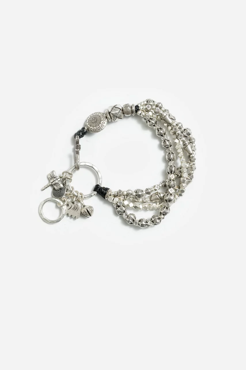 johnny was KAREN CHARM BEADED BRACELET Silver