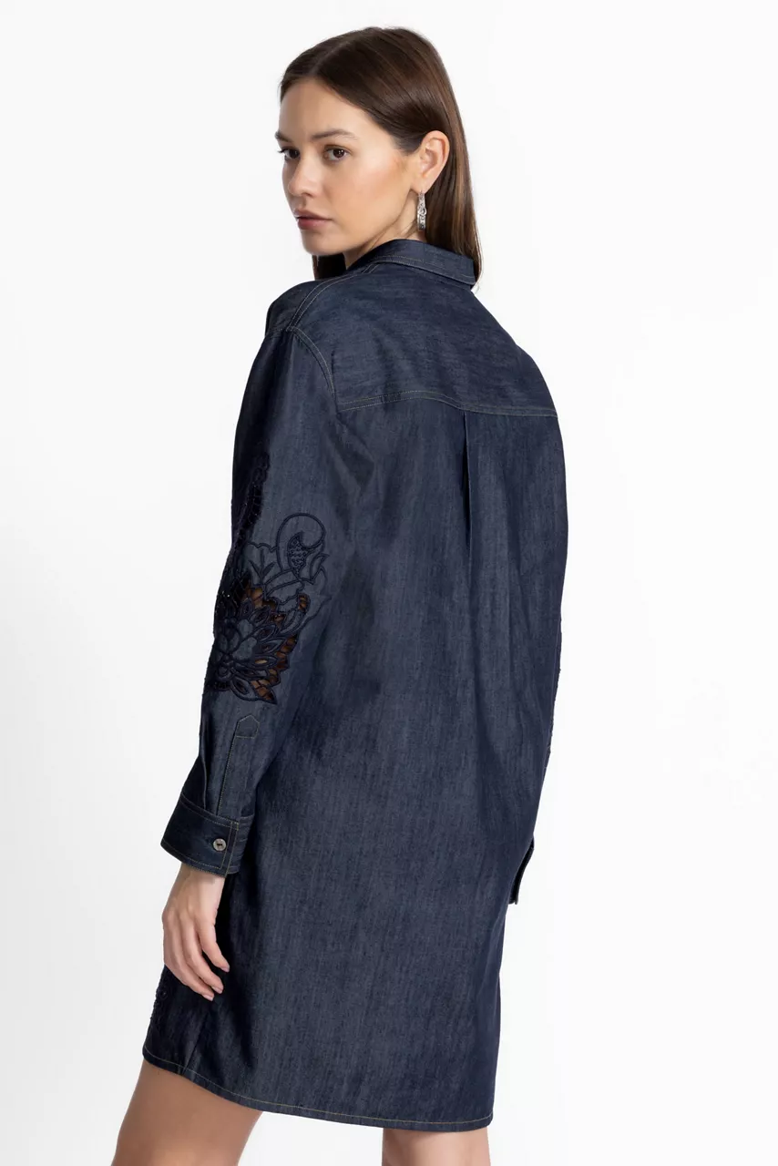 Johnny Was KATELLA MINI DRESS Dark Wash