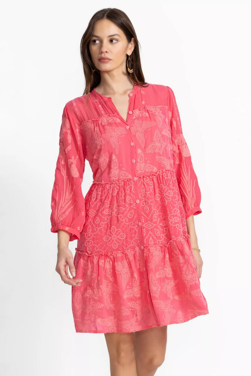 Johnny Was KIMBERLEE DRESS Watermelon