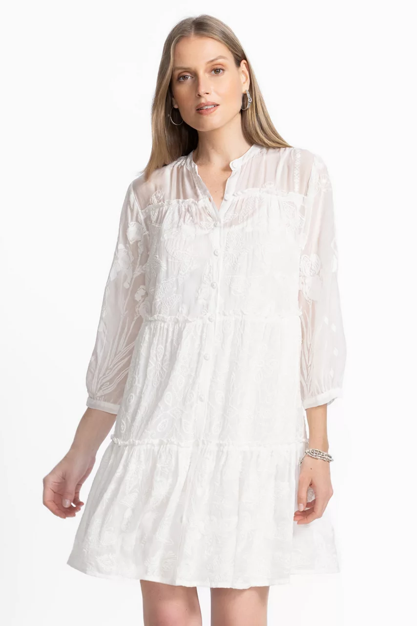 Johnny Was KIMBERLEE DRESS White