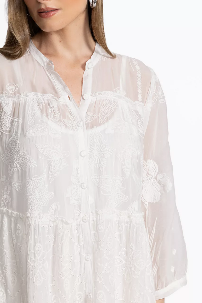 Johnny Was KIMBERLEE DRESS White