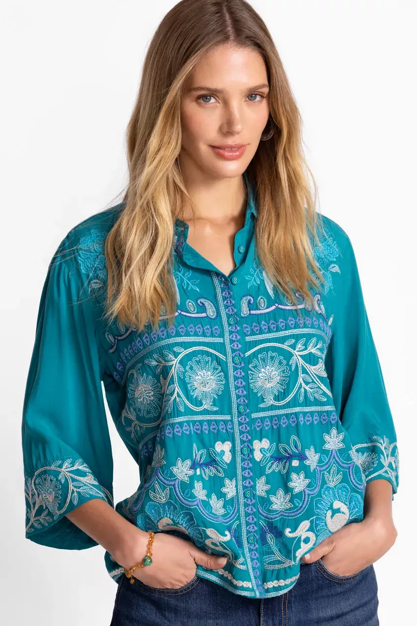 johnny was KIMONO SLEEVE SHIRT Deep Lake