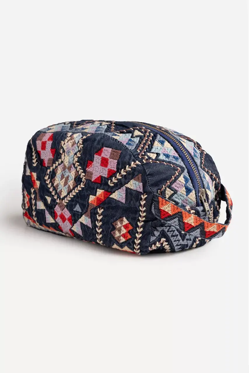 johnny was KRESLEY MAKEUP BAG Denim Blue