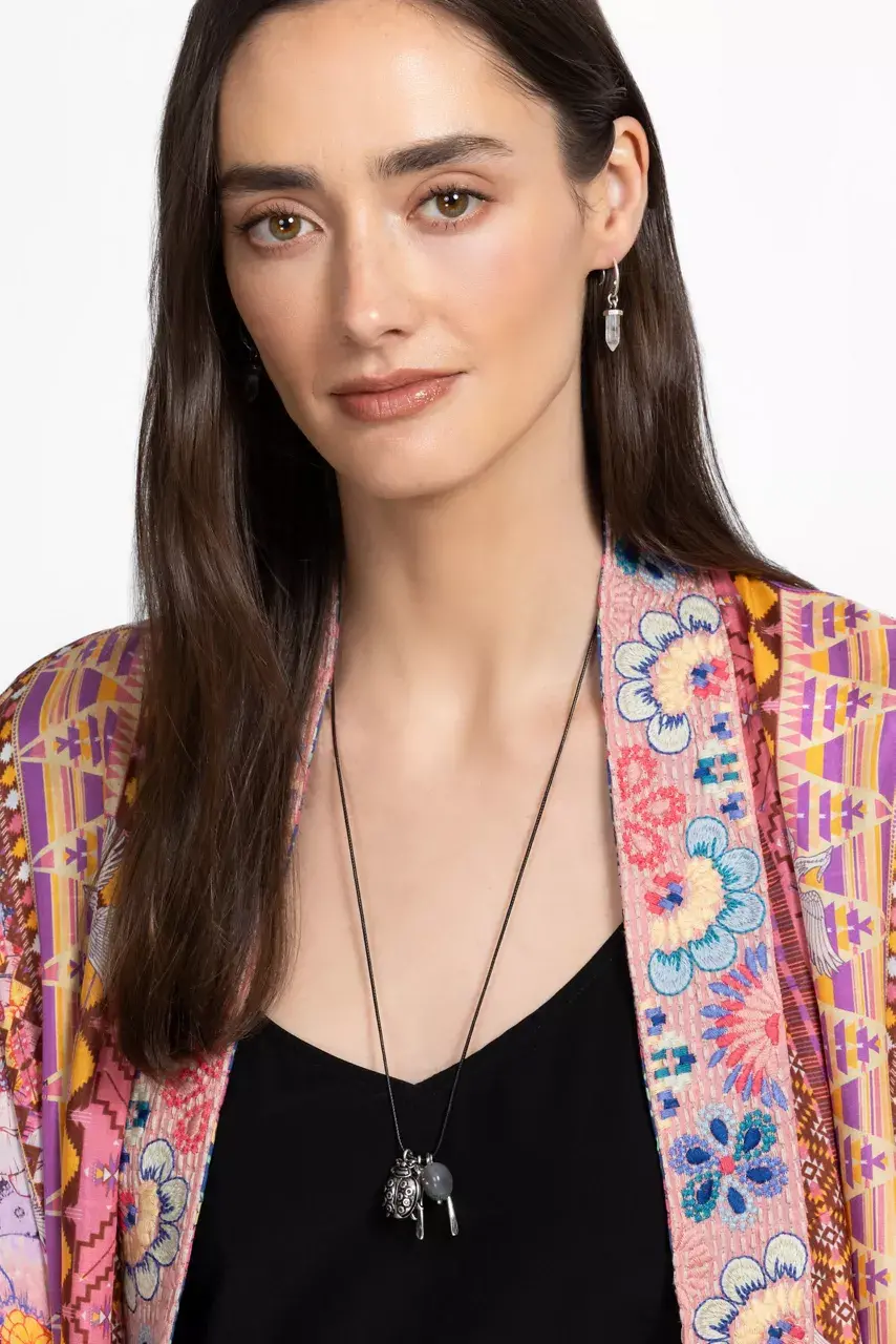 Johnny Was LADYBUG CHARM NECKLACE Silver