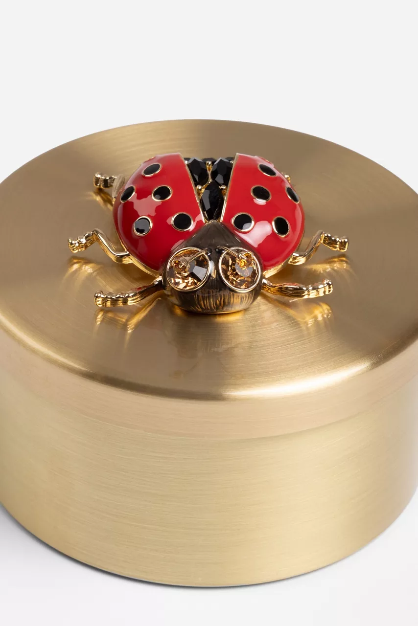 Johnny Was LADYBUG TRINKET BOX Gold