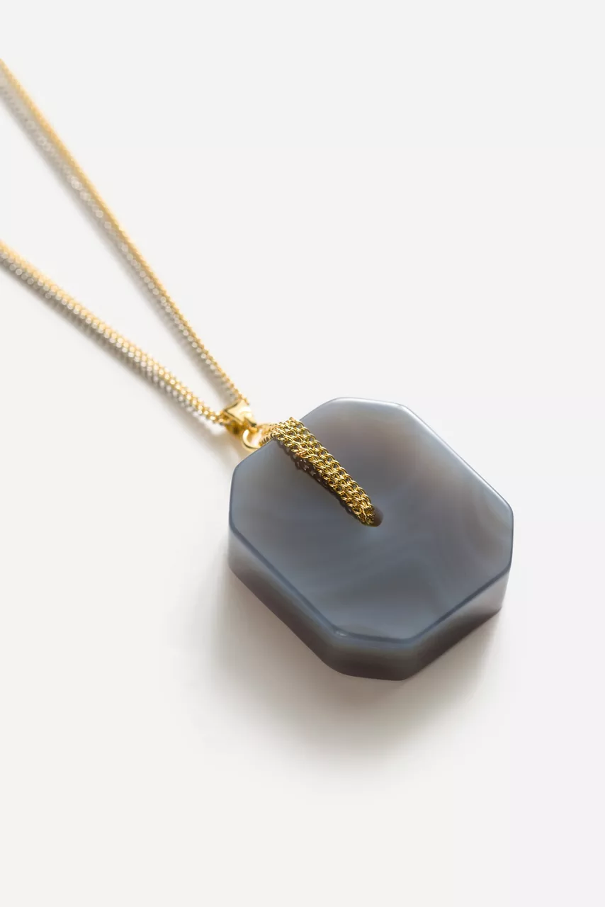 Johnny Was LARGE SEMIPRECIOUS PENDANT NECKLACE