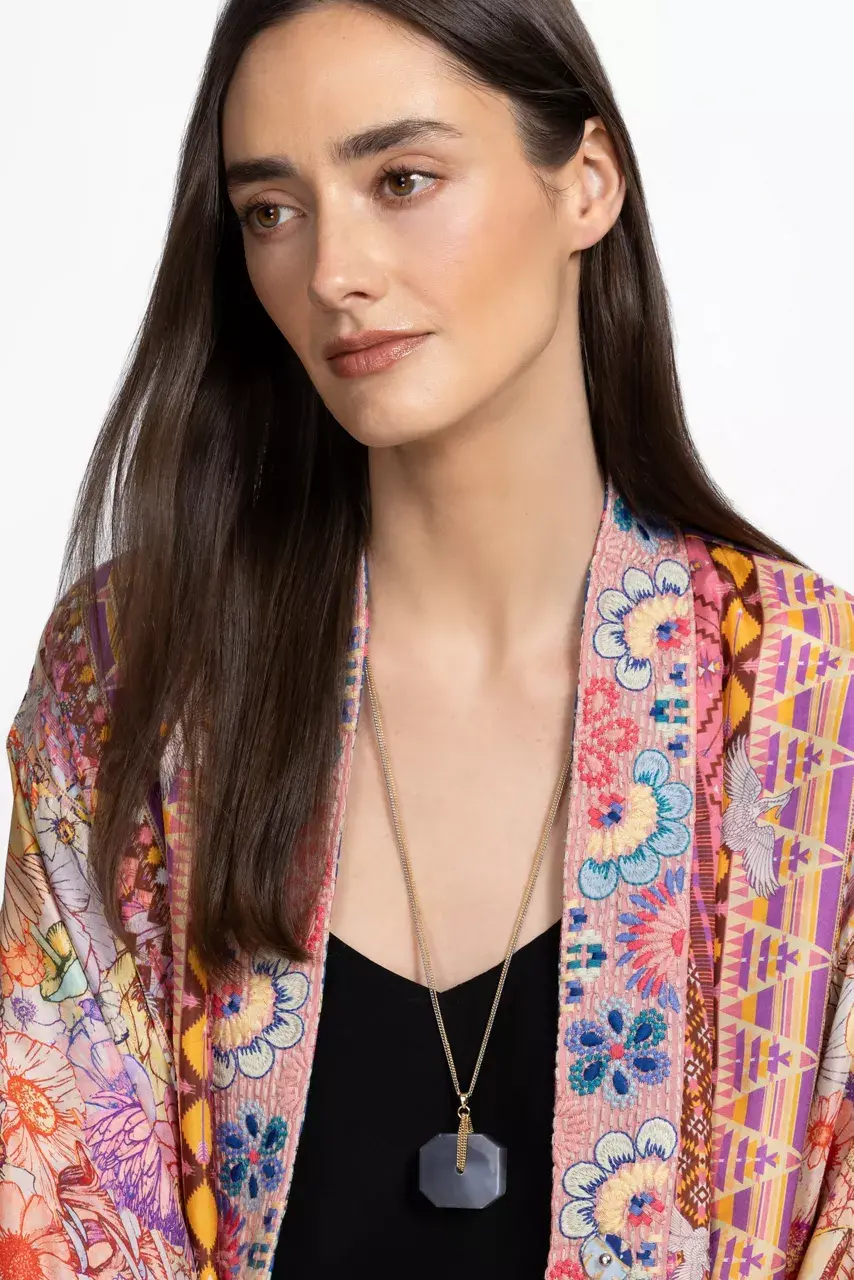 Johnny Was LARGE SEMIPRECIOUS PENDANT NECKLACE