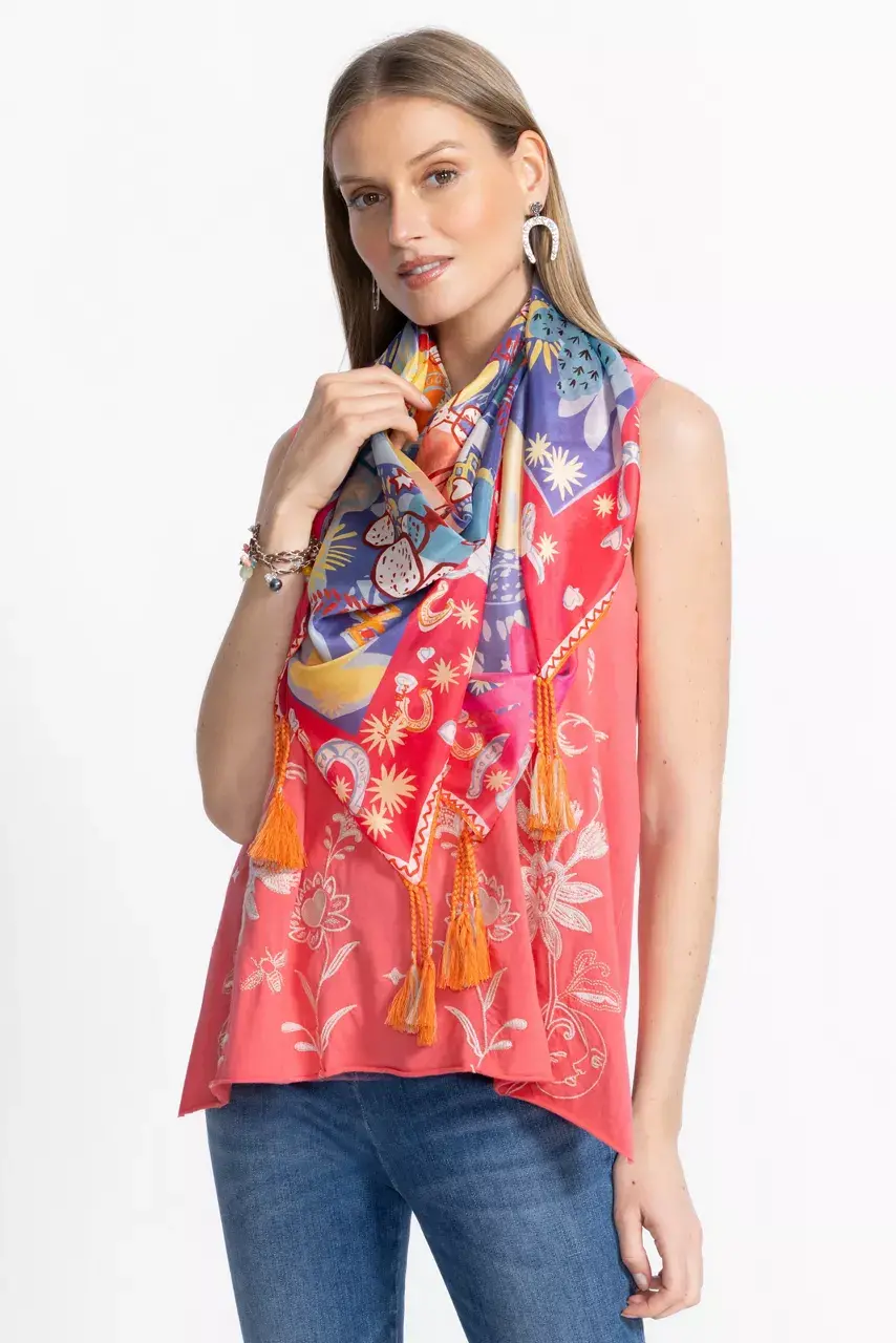 Johnny Was LIBERTY SILK SCARF Liberty Scarf