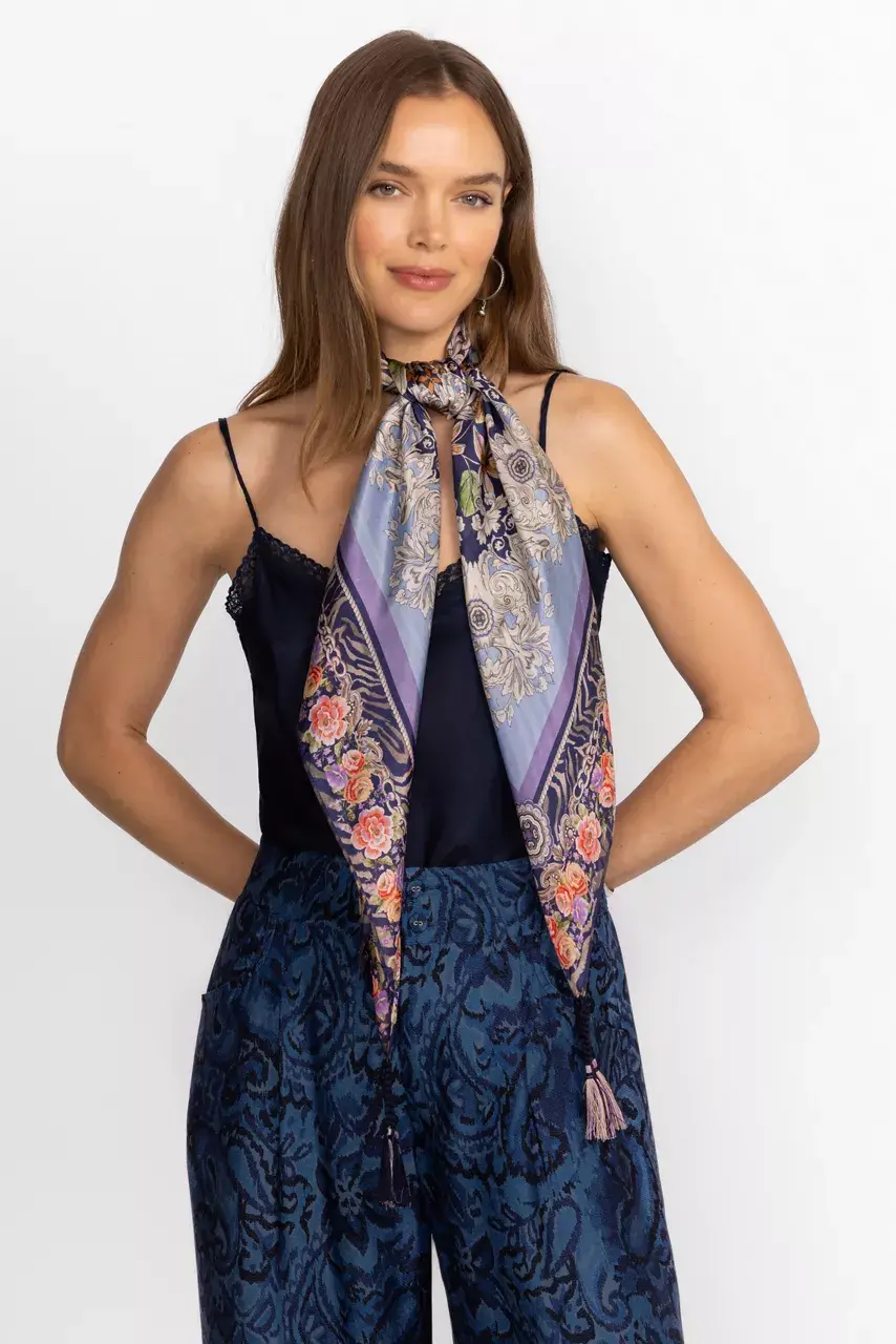 Johnny Was LONA SILK SCARF Lona Scarf Print