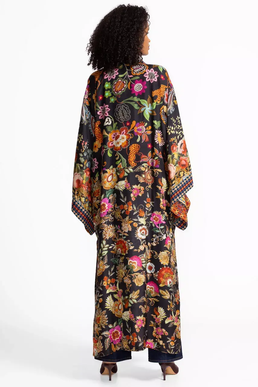 Johnny Was LONG KIMONO Levi Patchwork