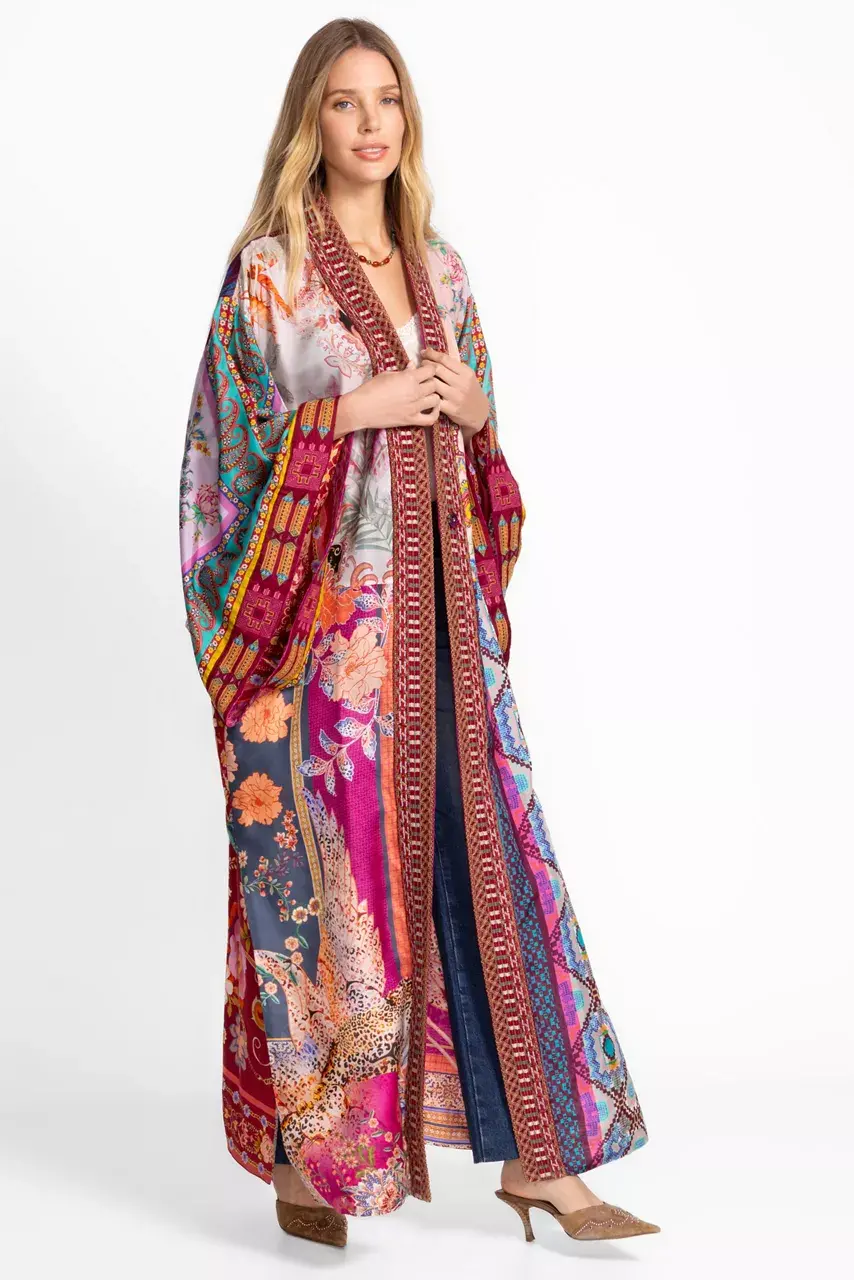 Johnny Was LONG KIMONO Magaly Patchwork