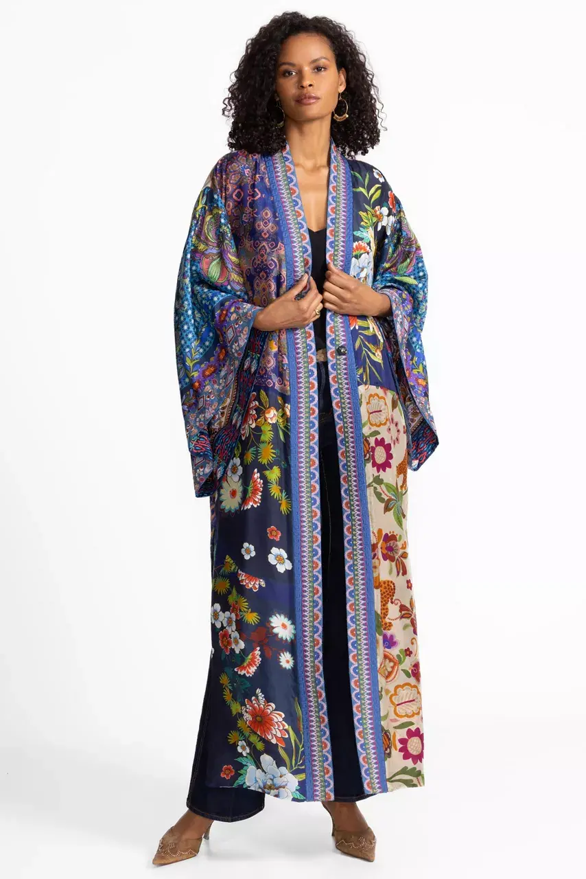 Johnny Was LONG KIMONO Padma Patchwork