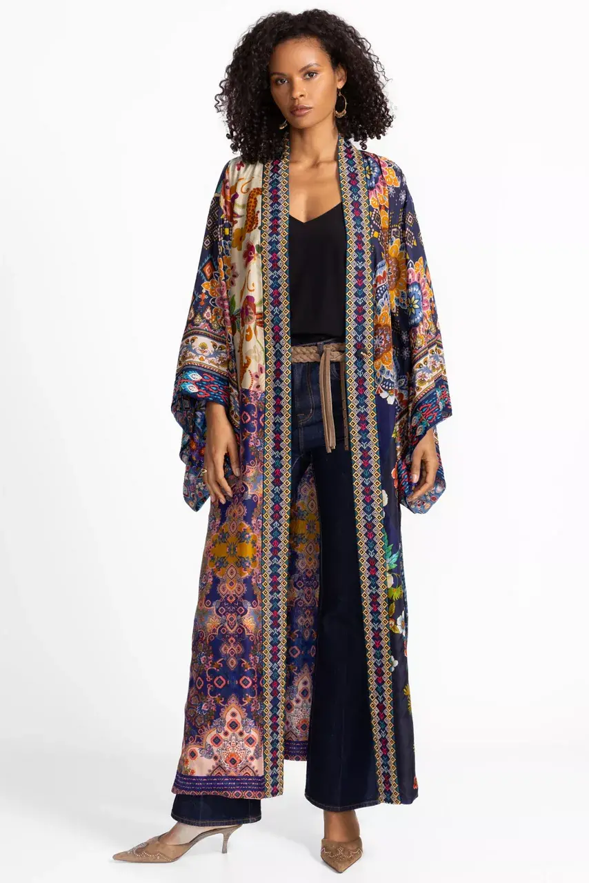 johnny was LONG KIMONO Padma Patchwork