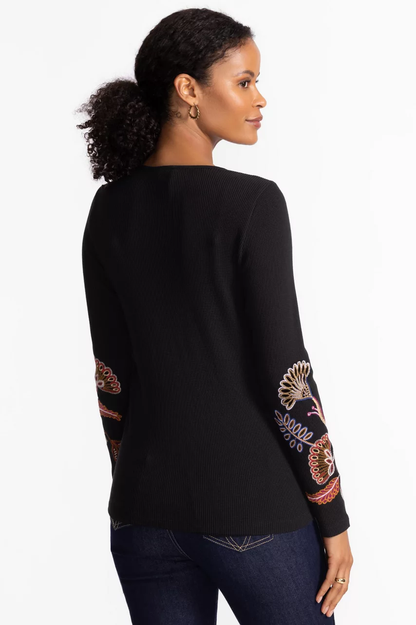 Johnny Was LONG SLEEVE THERMAL Black