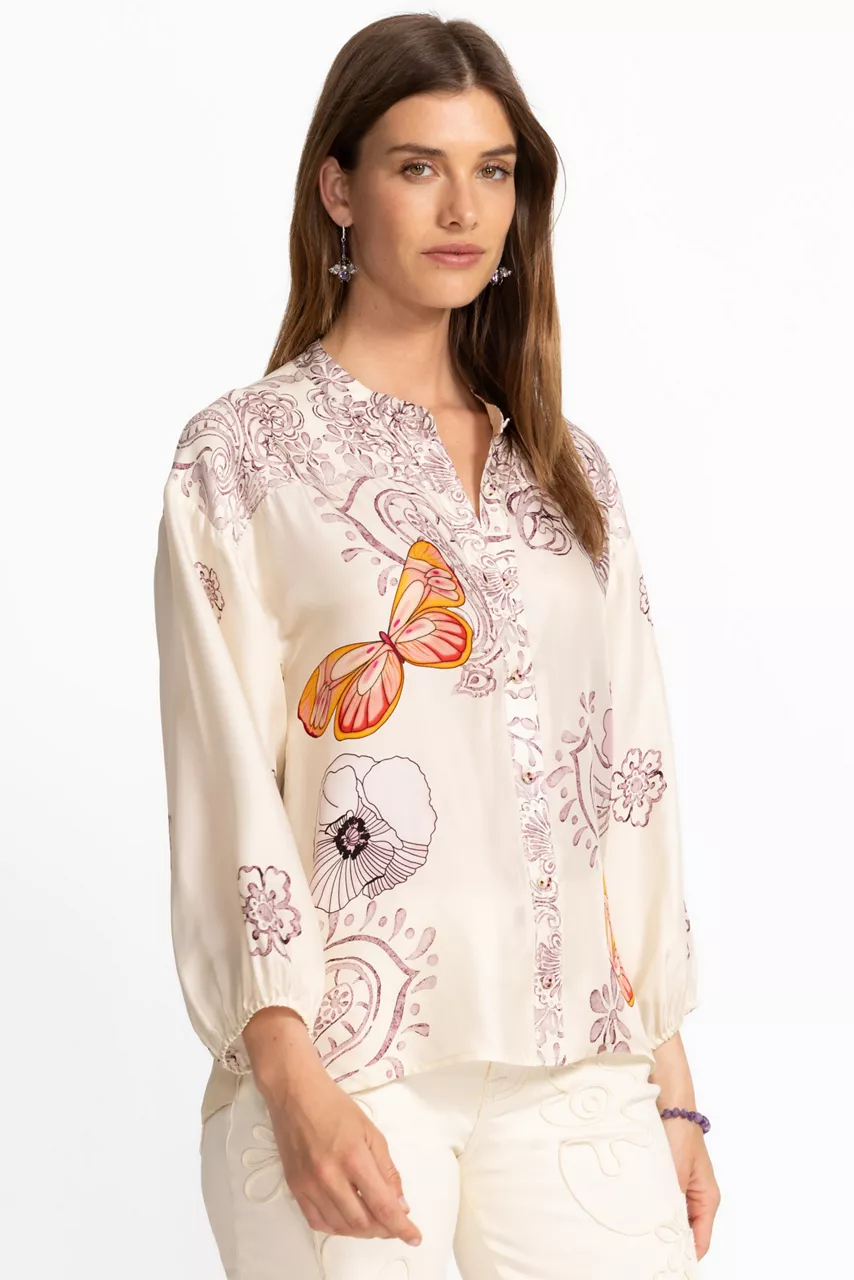 Johnny Was LUCINDA BUTTON DOWN SHIRT Rosabelia