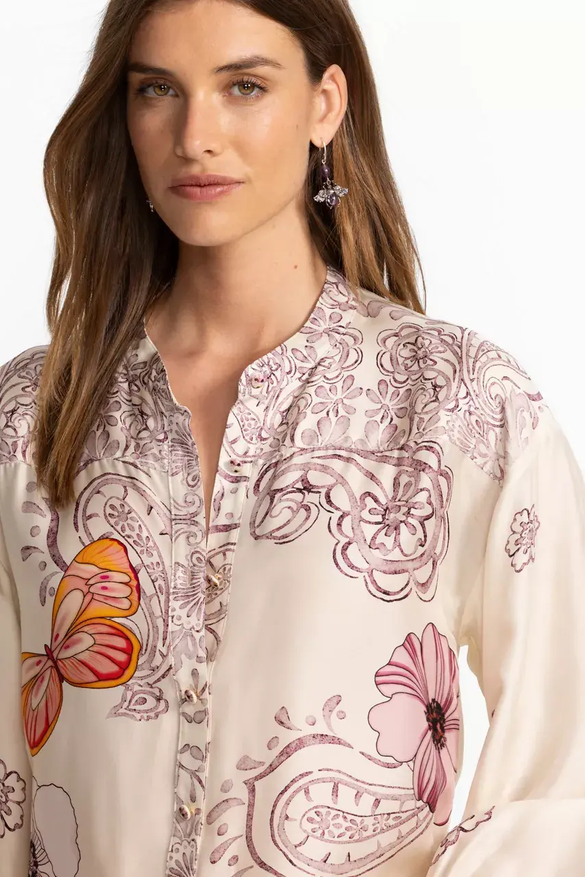 Johnny Was LUCINDA BUTTON DOWN SHIRT Rosabelia