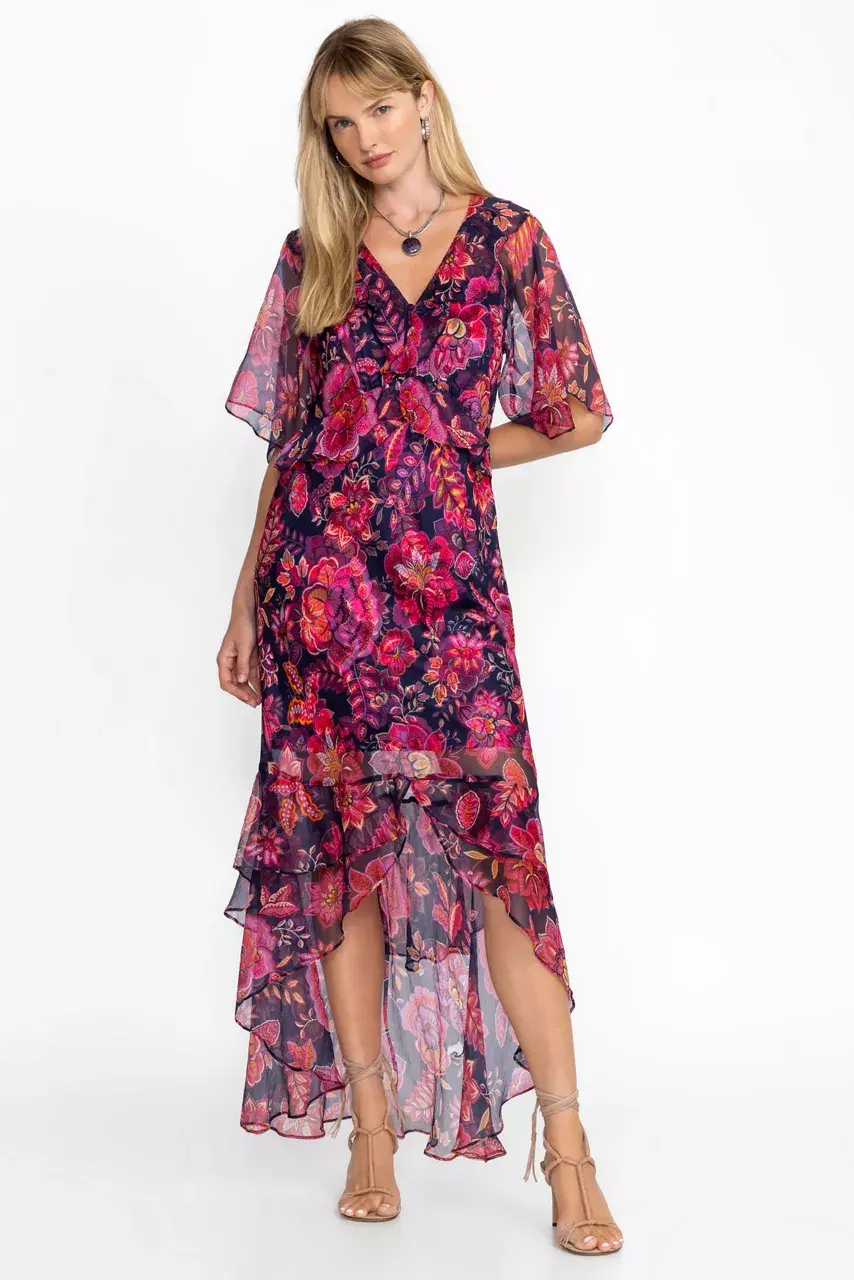 Johnny Was LUXEE RUFFLE MAXI DRESS Petria