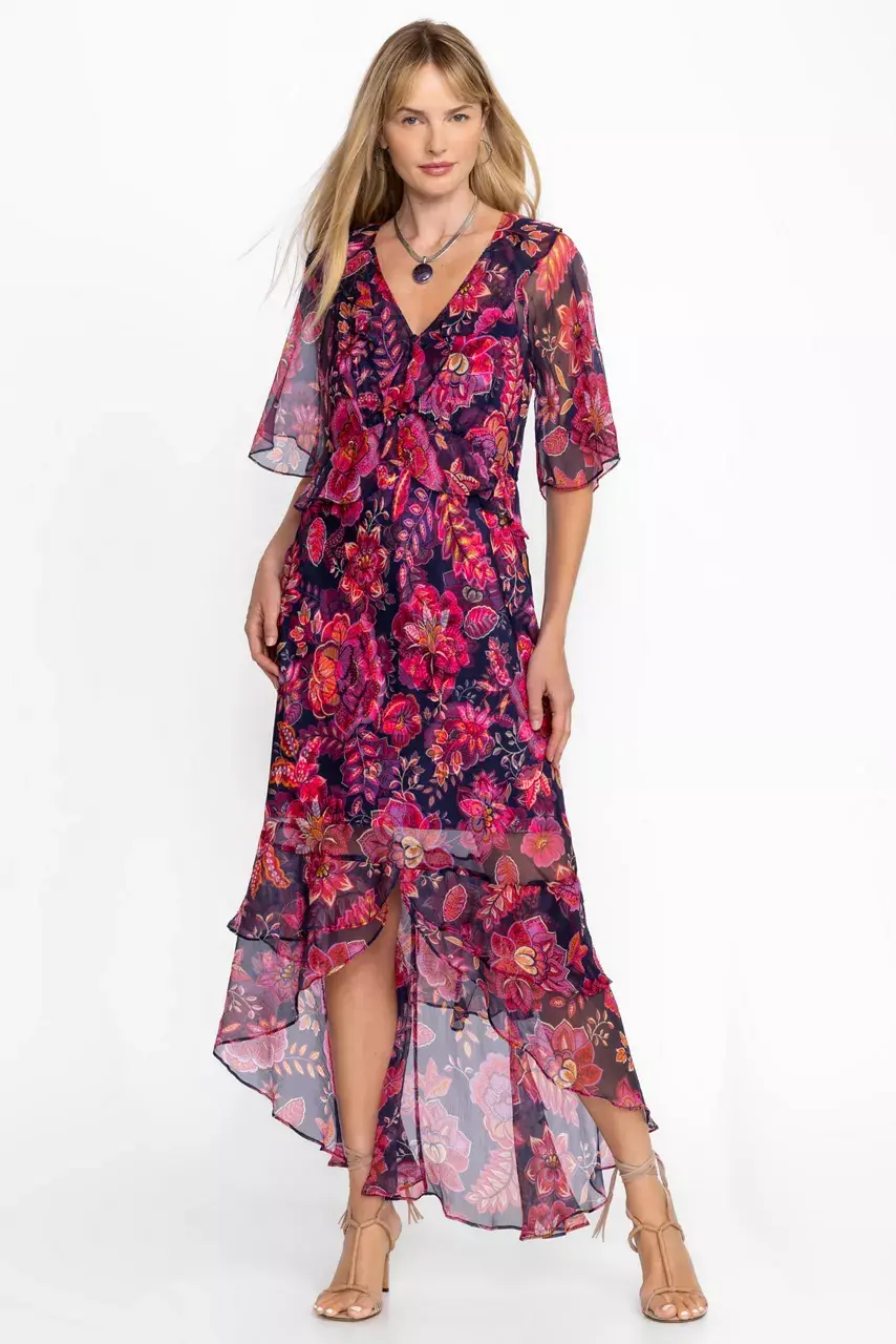 Johnny Was LUXEE RUFFLE MAXI DRESS Petria