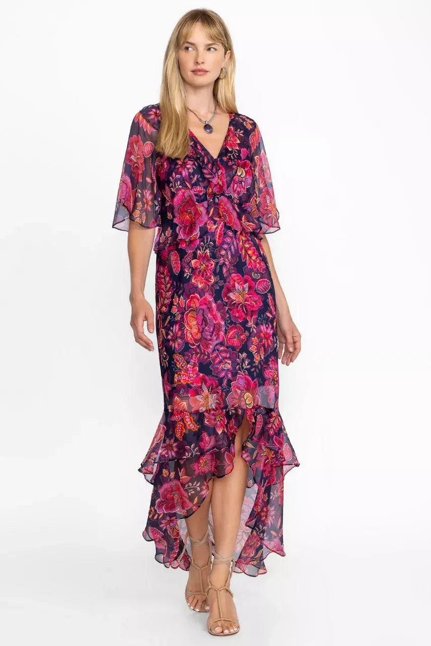 johnny was LUXEE RUFFLE MAXI DRESS Petria