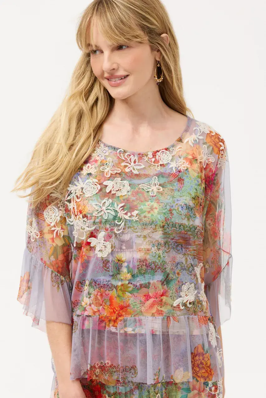 Johnny Was MAE MESH TOP Asteria