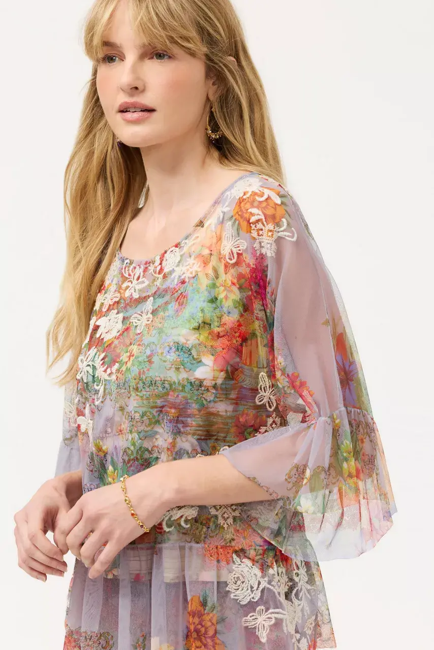 Johnny Was MAE MESH TOP Asteria