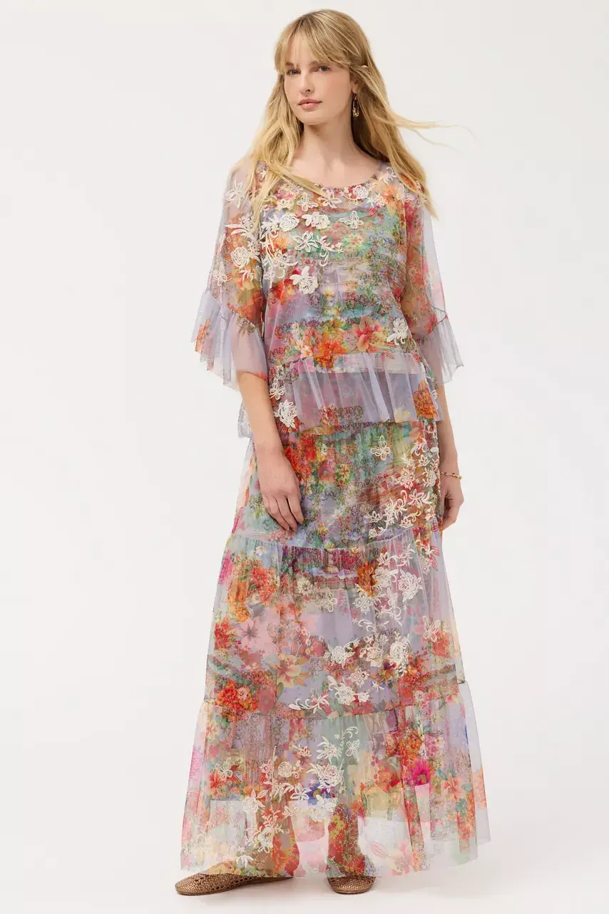 Johnny Was MAE MESH TOP Asteria