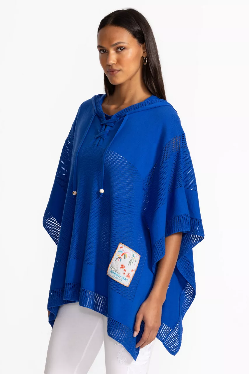 Johnny Was MALIBU BREEZE PONCHO Malibu Blue