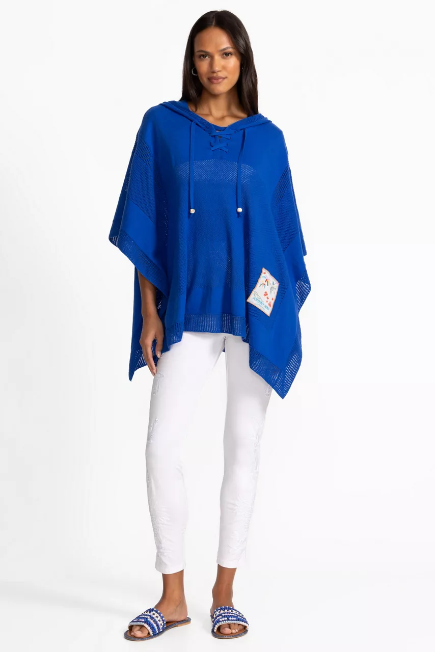 Johnny Was MALIBU BREEZE PONCHO Malibu Blue