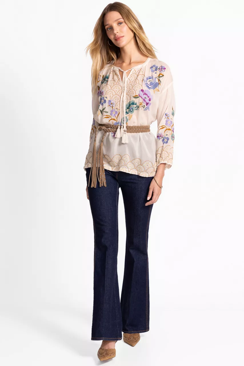 Johnny Was MARGOT BLOUSE Ecru